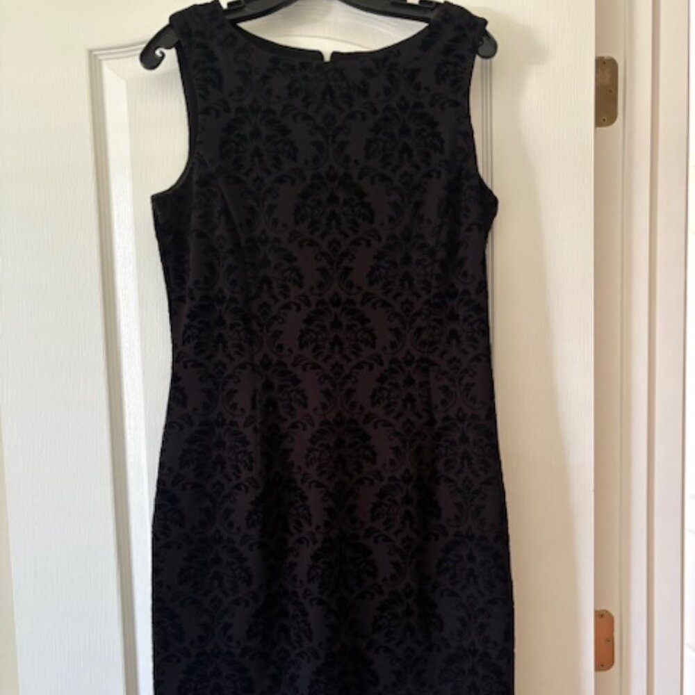 J McLaughlin black flocked dress
